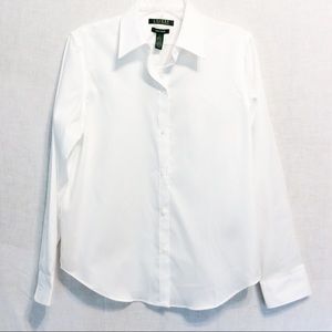 Lauren Ralph Lauren |  White Button Down Shirt